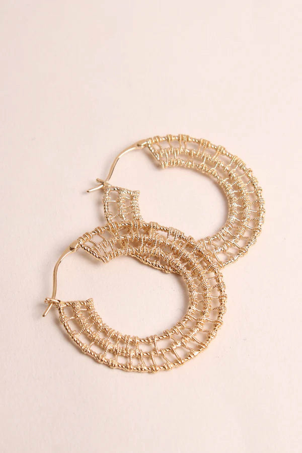Boucles Créoles Giulia - Plaqué  Or