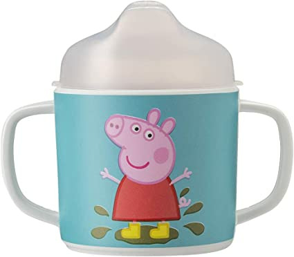 Tasse 2 anses antidérapante avec Bec - Peppa Pig - PI904K - Petit Jour Paris