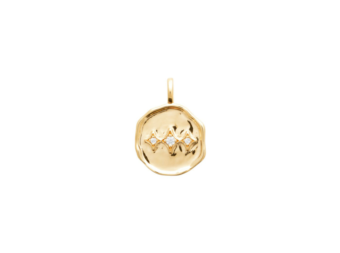 Pendentif en plaqué or et oxyde de zirconium