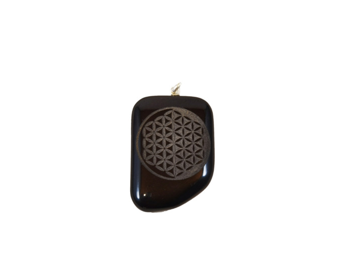 Pendentif Fleur de Vie en Onyx