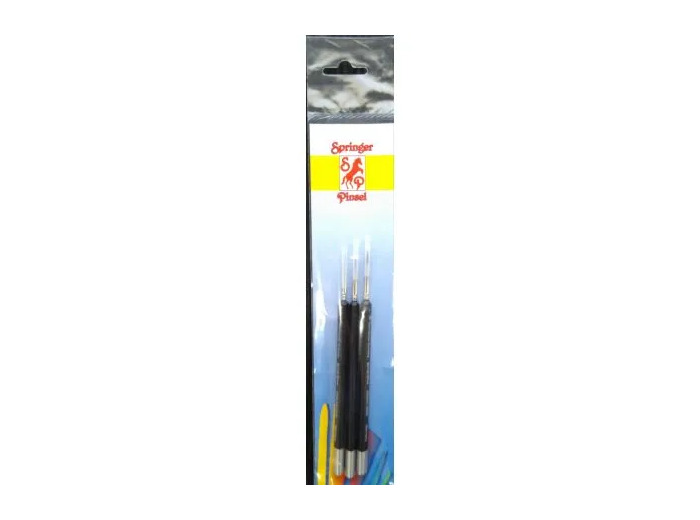 Blister 3 pinceaux en martre triangulaire ( 1, 2/0, 5/0 )