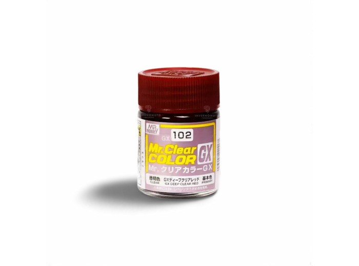 GUNZE GX-102 MR. CLEAR COLOR GX (18 ML) DEEP CLEAR RED