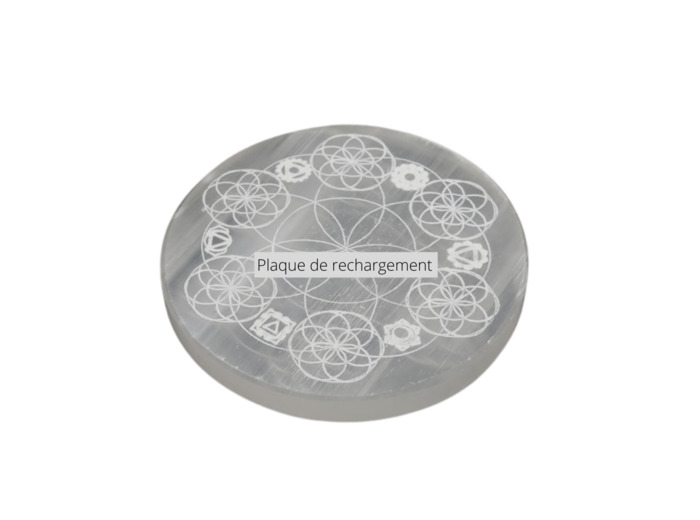 Disque plat selenite chakra