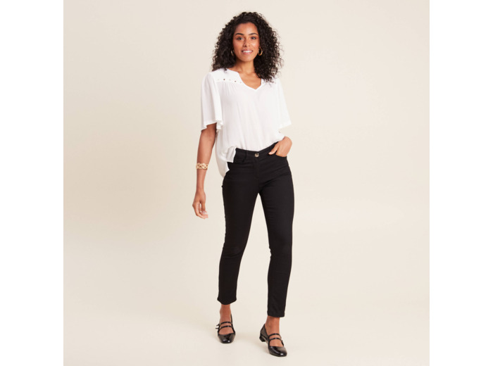 Blouse manches courtes fluide