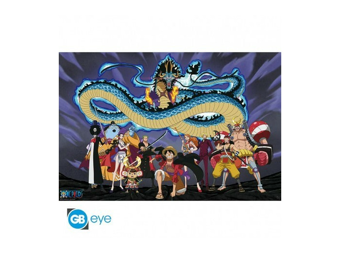 ONE PIECE - Poster "L'équipage contre Kaido" roulé filmé (91.5x61)