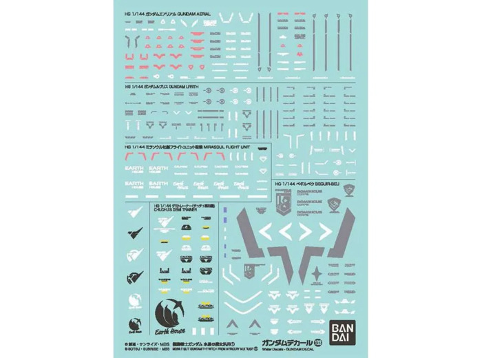 THE WITCH FROM MERCURE - Gundam Decal 133 - Model Kit MIX FIG