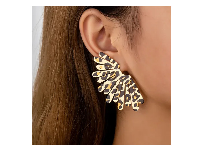 Boucle d'oreilles léopard