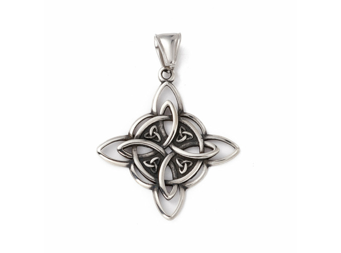 Pendentif croix celte en acier inoxydable