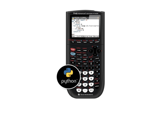 Calculatrice graphique texas istrument ti-82 advanced python