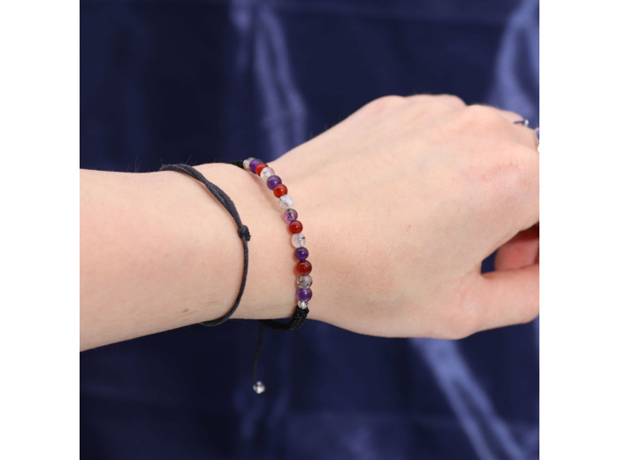 Bougie de Cristal du Zodiaque avec Bracelet de Pierres Précieuses - Vierge