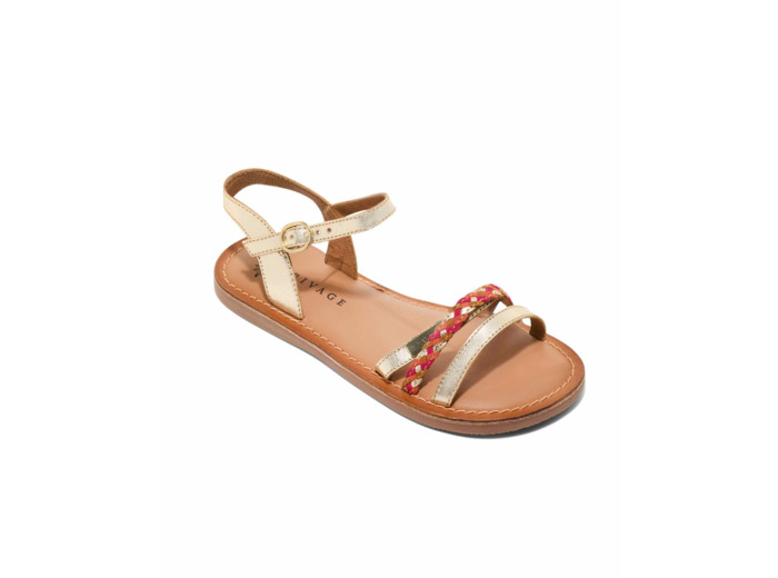 Sandale ouverte junior fille or