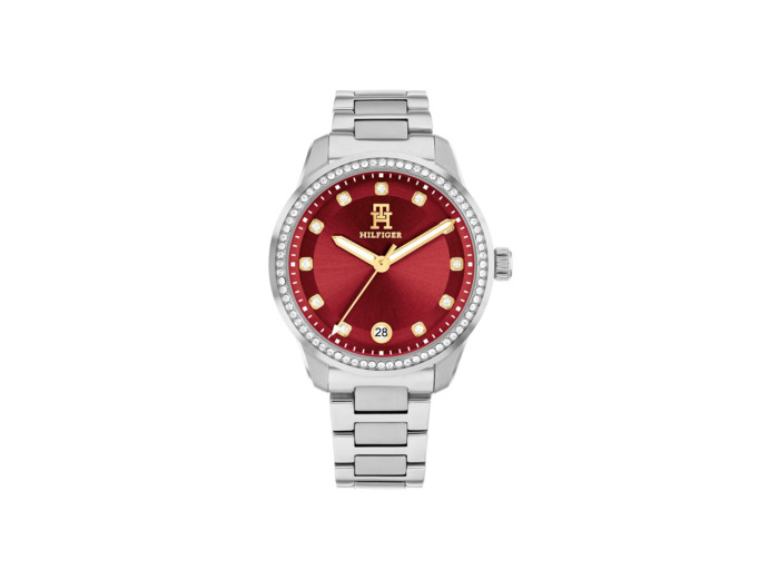 Montre Tommy Hilfiger en acier bordeaux 1782794