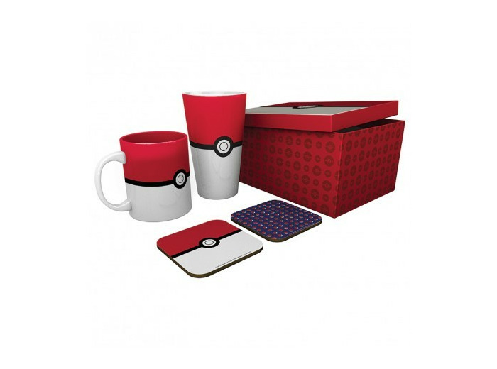 POKEMON - Pck Verre XXL + Mug + 2 Coasters "Pokéball"
