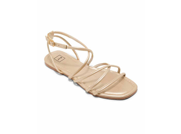 Sandale plate femme dore