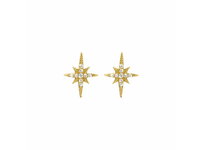 Boucles d'oreilles Mya Bay Diwali en métal doré et oxyde de zirconium