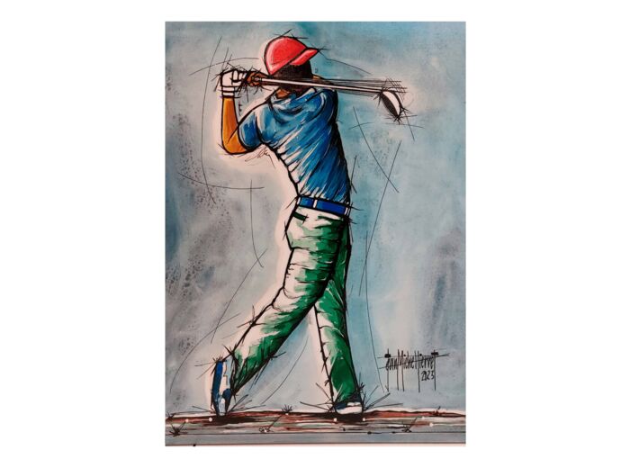 Le golfeur swing 373