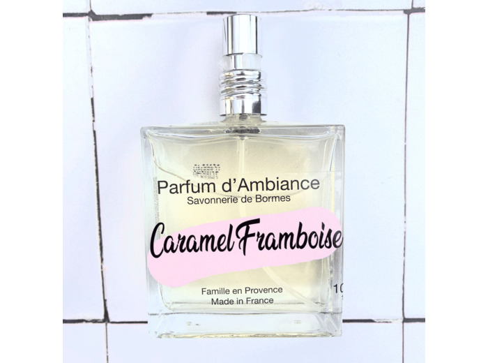 Parfum d’ambiance caramel framboise