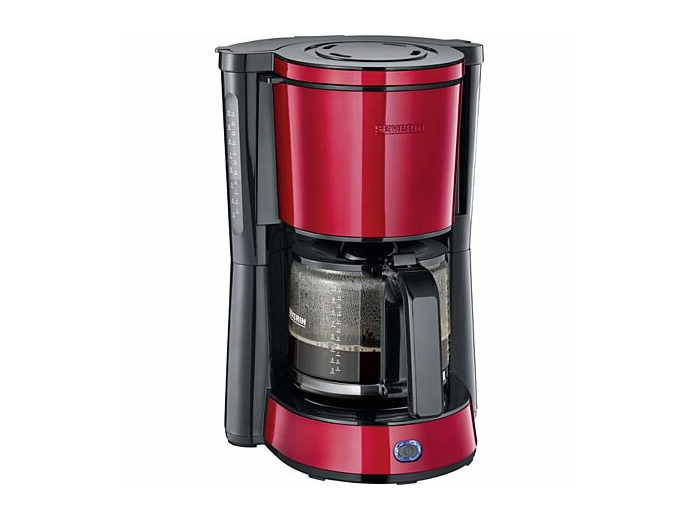 Ka4817 cafetiere severin, noir/rouge métallique, 1000 w, 1.4 l