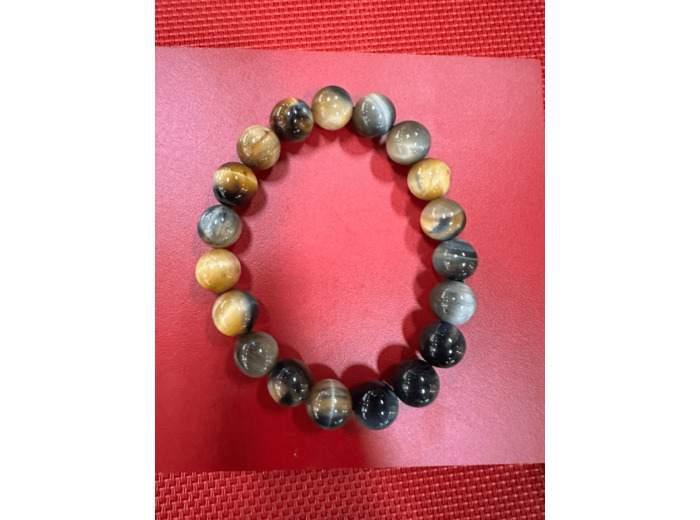Bracelet Oeil de Tigre Gold Gris