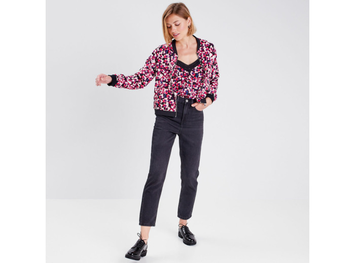 Jeans mom taille haute