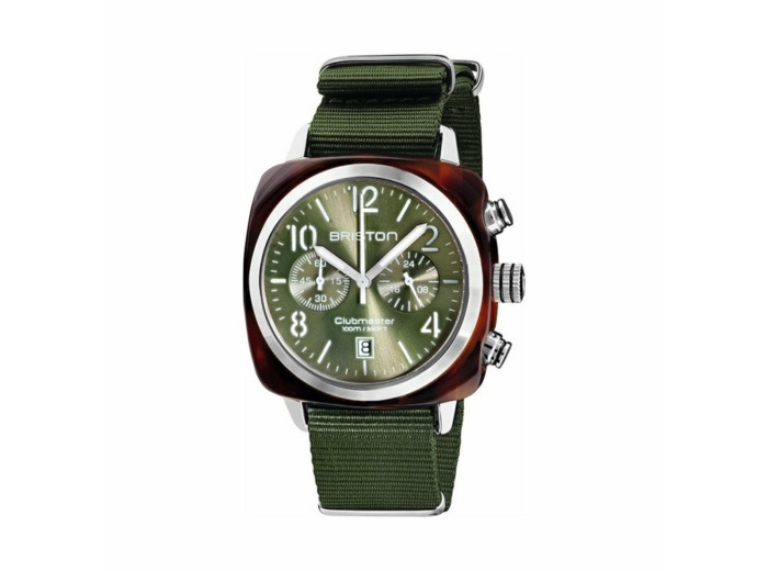 Montre Briston Clubmaster Classic Chrono Date Acier et Acétate