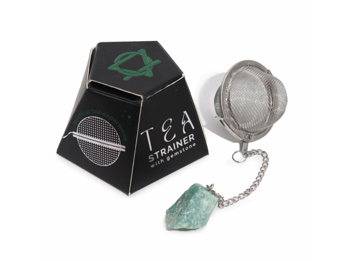 Infuseur Boule à Thé avec Pierres Précieuses - Aventurine Verte - récupération émotionnelle et encouragement