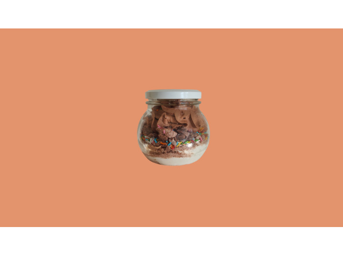 Bougie POP chocolat confetti