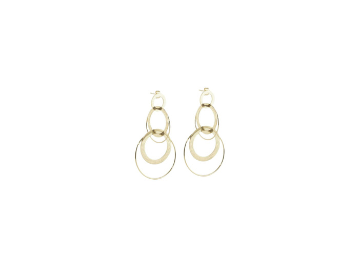Boucles d'oreilles ZAG Helene en acier doré