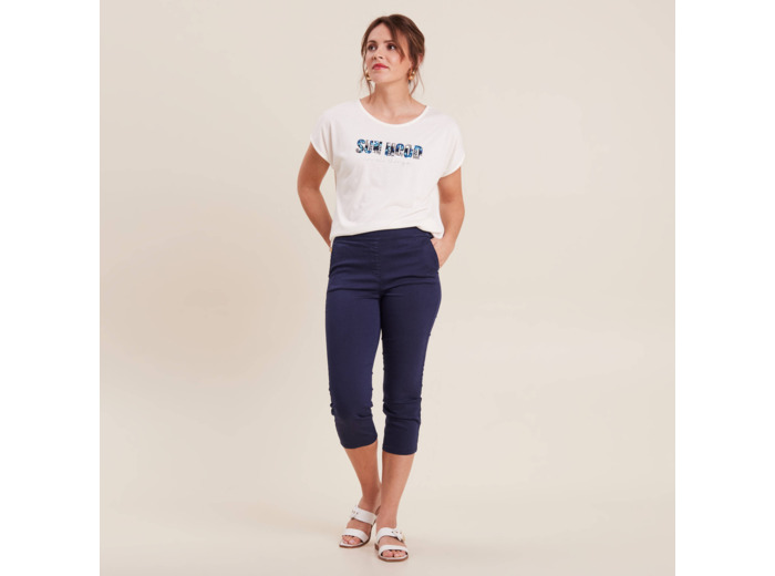 Pantacourt ajusté taille haute