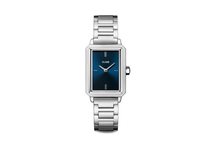 Montre Cluse Fluette Steel, Dark Blue, Silver