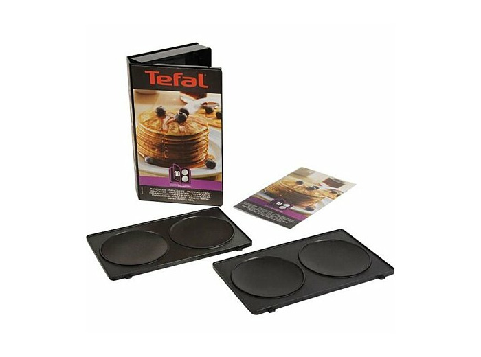 Plaques 2 pancakes + livre pour gaufrier  - xa801012 - tefal