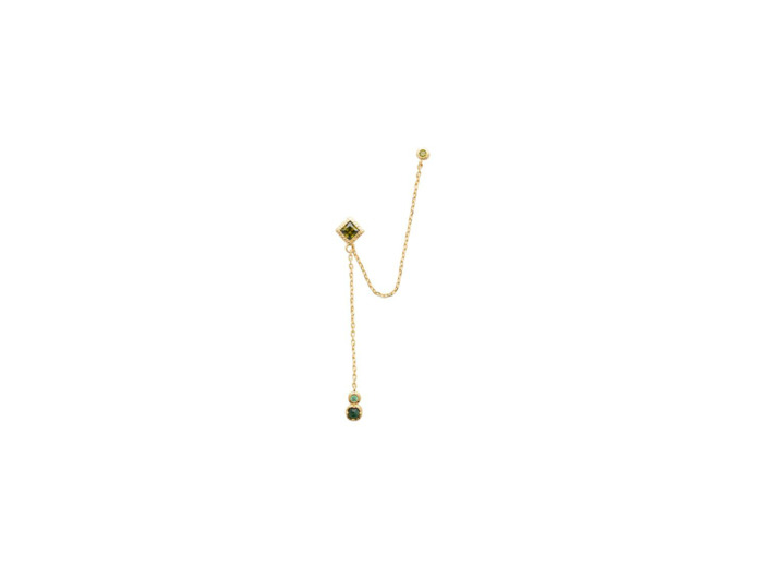 Boucles d'oreilles en plaqué or et oxydes de zirconium