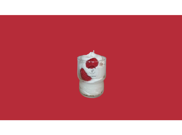 Bougie mini milkshake fraise