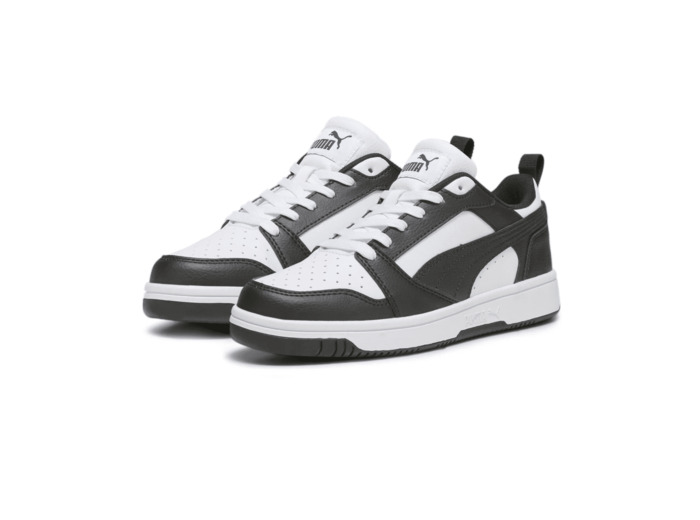Basket junior garcon blanc noir puma rebound jr