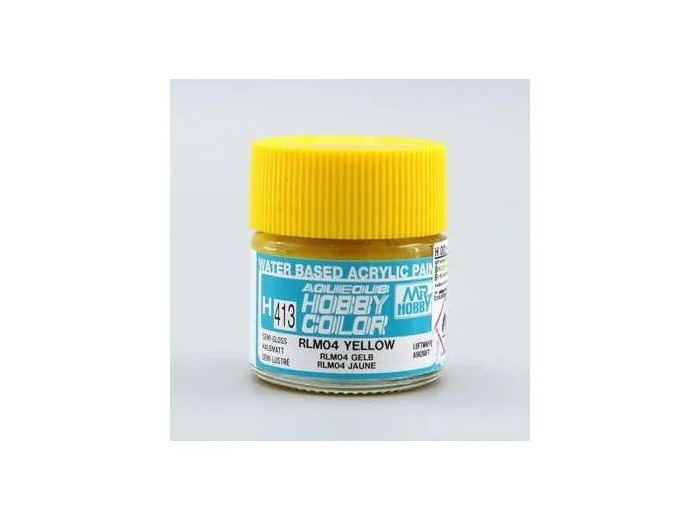 PEINTURE MAQUETTE MR HOBBY H413 JAUNE RLM 04 SATINE 10ML