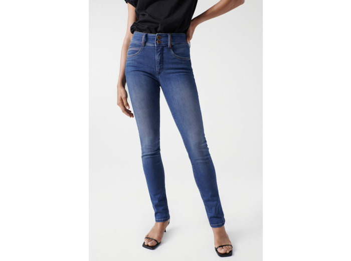 Jean Push In Secret slim avec passants en nappa