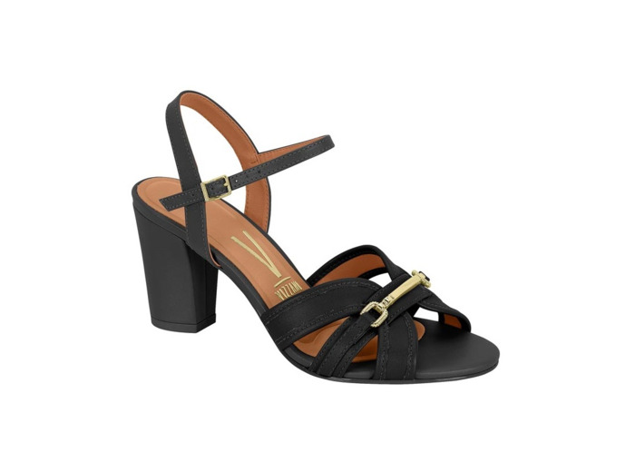 Sandale talon decrochee femme noir vizzano