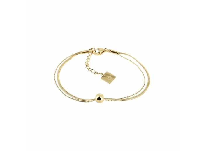 Bracelet Zag en acier doré