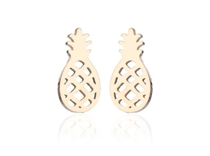 Boucles d'oreilles Ananas 974,île de la Réunion