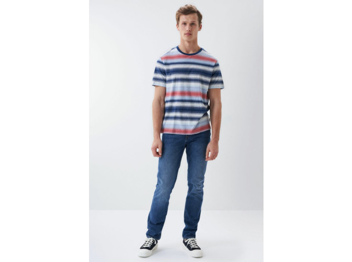 T-shirt avec rayures all over