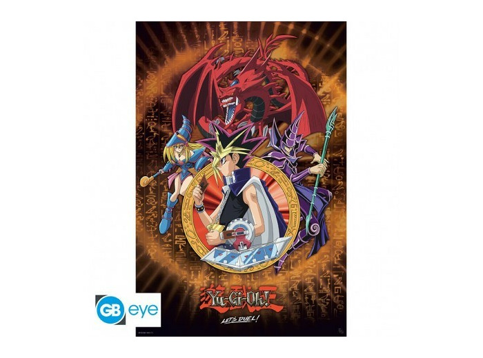 YU-GI-OH! - Poster « Yugi Slifer et Magicien » roulé filmé (91.5x61)