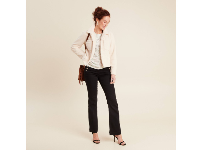 Veste droite bouclette