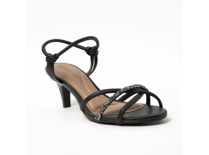 Sandale talon decrochee femme noir beira rio