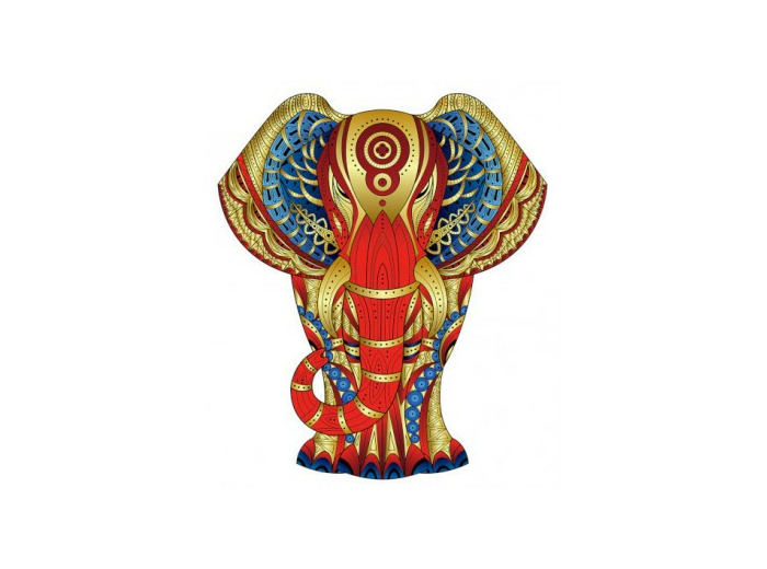 Rainbow Puzzle en bois - Elephant - 120 pièces