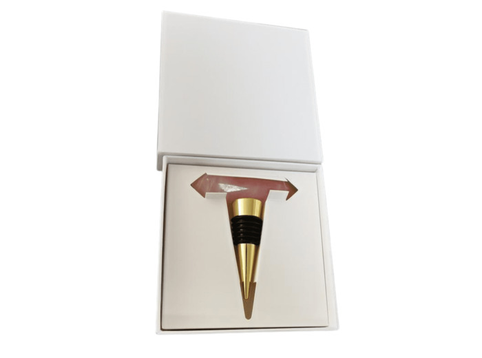 Bouchon de bouteille en quartz rose
