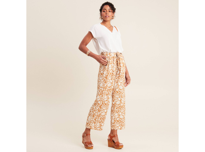 Pantalon ample taille haute
