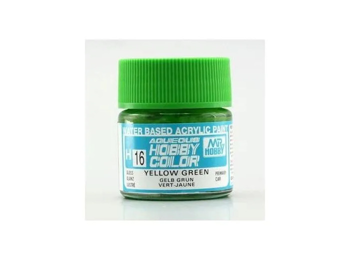 PEINTURE MAQUETTE MR HOBBY H016 VERT JAUNE BRILLANT 10ML