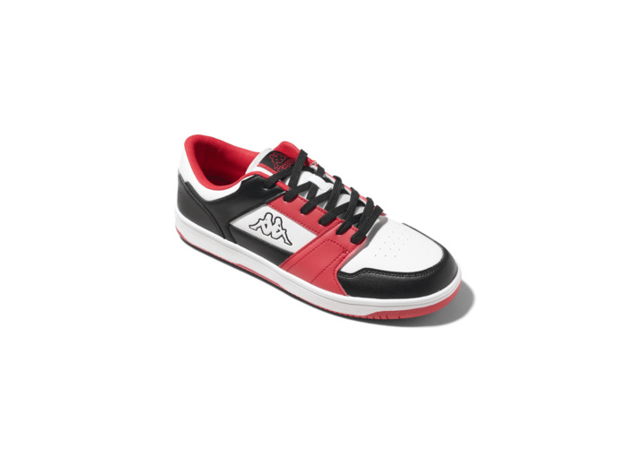 Basket blanc noir rouge