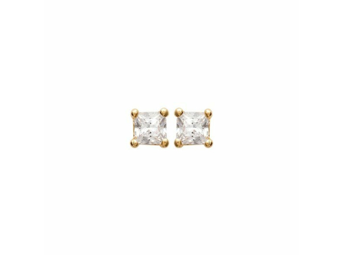 Boucles d'oreilles en plaqué or et oxydes de zirconium
