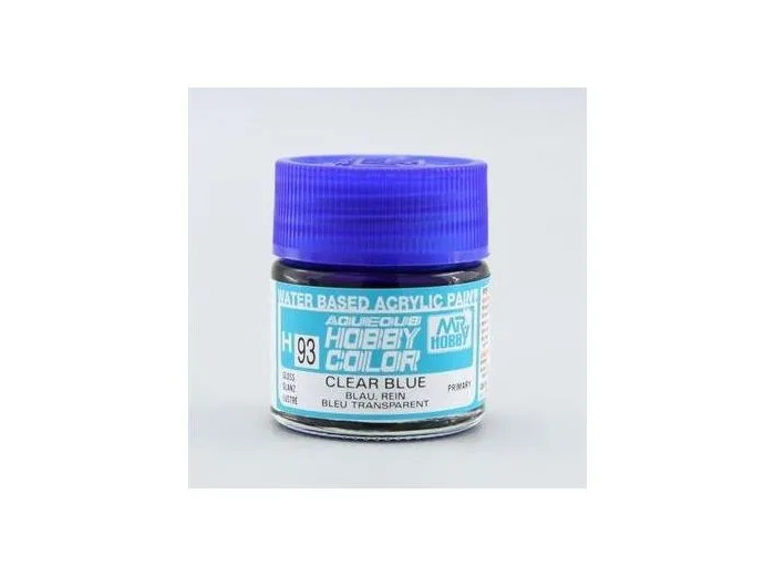PEINTURE MAQUETTE MR HOBBY H093 BLEU TRANSPARENT BRILLANT 10ML
